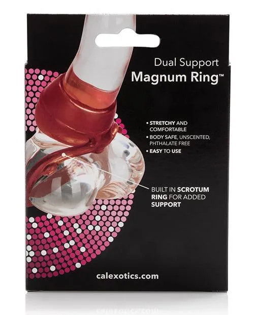 California Exotic Novelties Dual Support Magnum Ring Red Vibrators