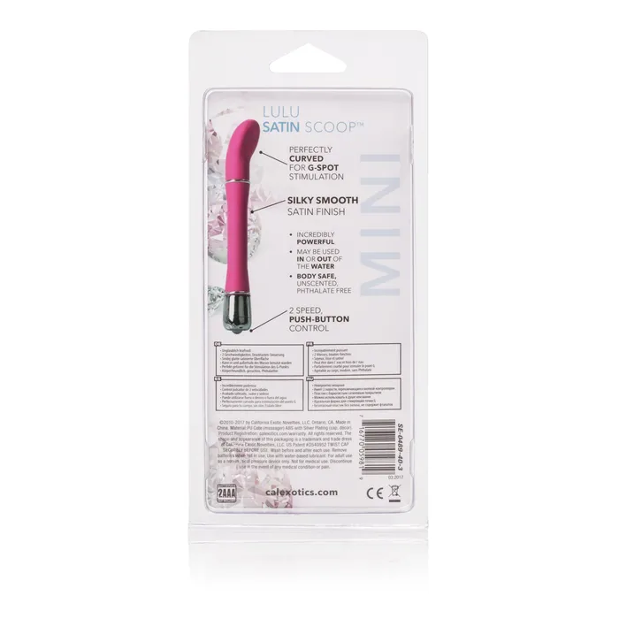 California Exotics California Exotics Lulu Satin Scoop Mini Vibrator Pink Vibrators