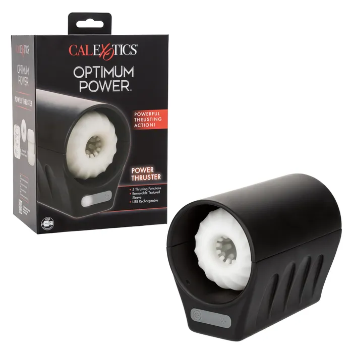 California Exotics Optimum Power Power Thruster Soft Stroker Masturbator Black California Exotics Male Sex Toys