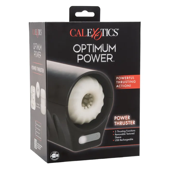 California Exotics Optimum Power Power Thruster Soft Stroker Masturbator Black California Exotics Male Sex Toys