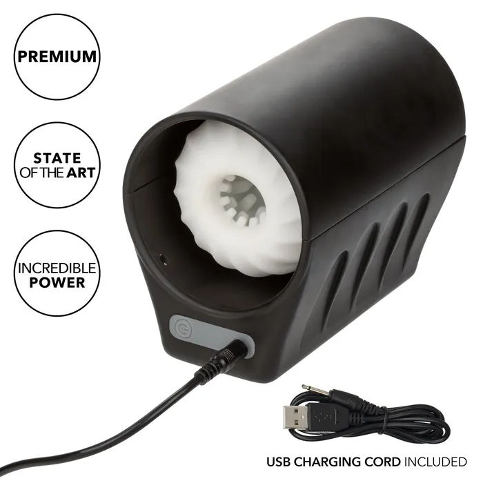 California Exotics Optimum Power Power Thruster Soft Stroker Masturbator Black California Exotics Male Sex Toys