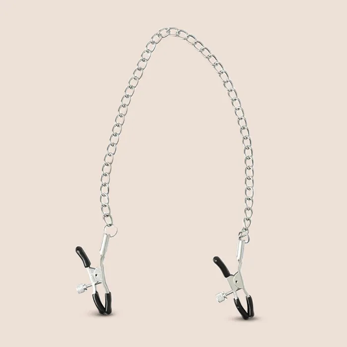 Couples Sportsheets International Inc Sex Mischief Chained Nipple Clamps thumb screw adjustability Couples Sportsheets International Inc Sex Mischief Chained Nipple Clamps thumb screw adjustability