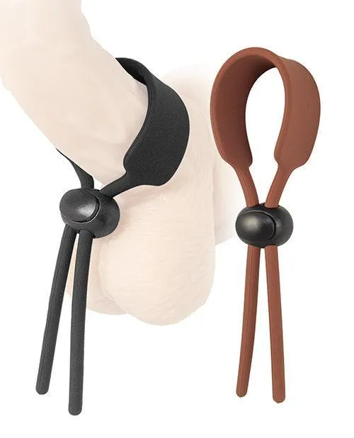 Dildos Nasstoys Cock Loops Adjustable Cock Ties Brownblack
