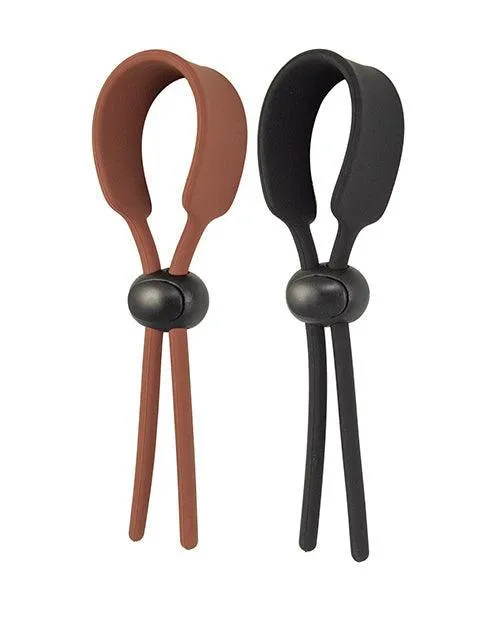 Dildos Nasstoys Cock Loops Adjustable Cock Ties Brownblack