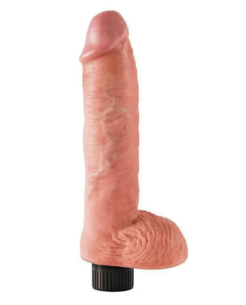 Dildos Pipedream Products King Cock 10 Vibrating Cock Wballs