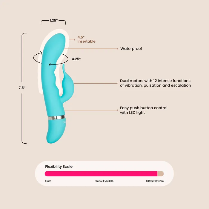 Female Sex Toys California Exotic Novelties LLC Foreplay Frenzy Teaser silicone curved textured shaft