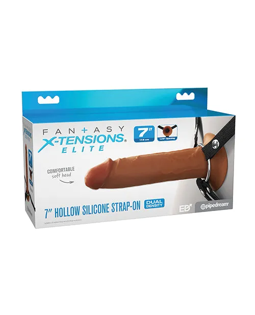 Female Sex Toys Fantasy XTensions Elite 7 Silicone Hollow Strapon Brown Pipedream Products Female Sex Toys Fantasy XTensions Elite 7 Silicone Hollow Strapon Brown Pipedream Products
