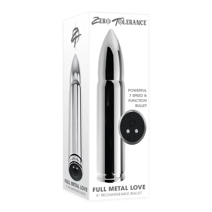 Female Sex Toys Zero Tolerance Zero Tolerance Full Metal Love Rechargeable Bullet Vibrator Silver Female Sex Toys Zero Tolerance Zero Tolerance Full Metal Love Rechargeable Bullet Vibrator Silver