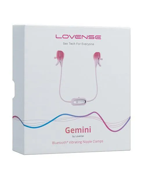 Hytto Pte Ltd Vibrators Lovense Gemini Vibrating Nipple Clamps Pink