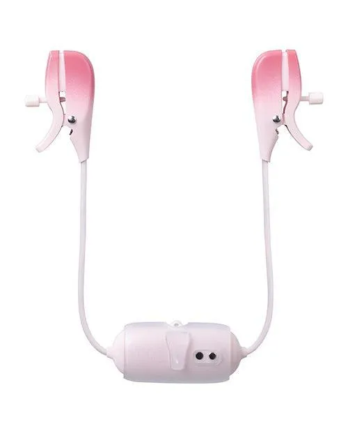 Hytto Pte Ltd Vibrators Lovense Gemini Vibrating Nipple Clamps Pink