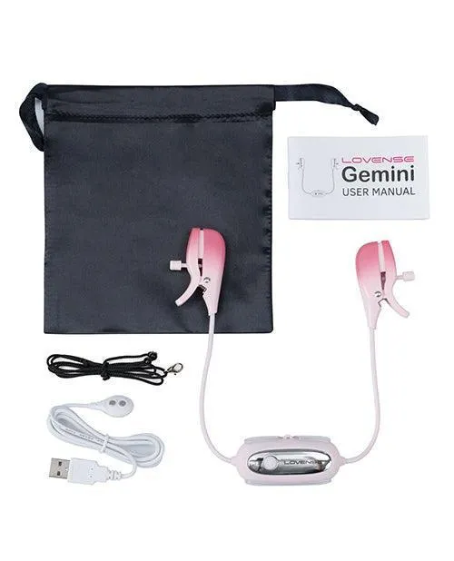 Hytto Pte Ltd Vibrators Lovense Gemini Vibrating Nipple Clamps Pink