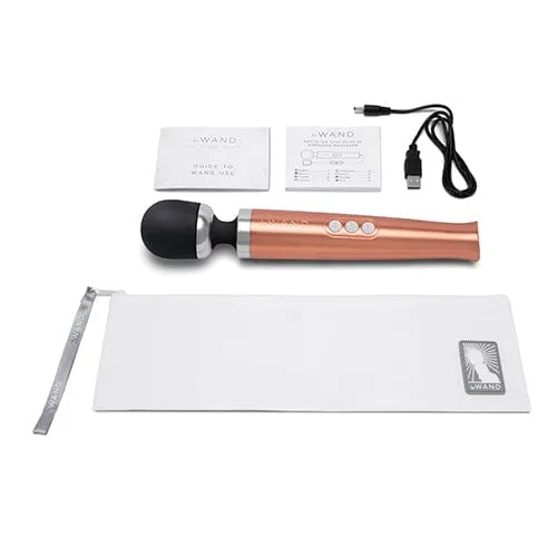 Le Wand Die Cast Rechargeable Wand Massager Rose Gold LeWand Vibrators