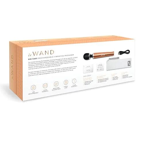 Le Wand Die Cast Rechargeable Wand Massager Rose Gold LeWand Vibrators