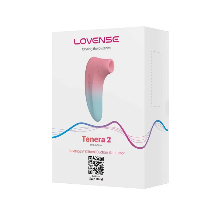 Lovense Vibrators Lovense Tenera 2 AppControlled Clitoral Air Stimulator PinkBlue