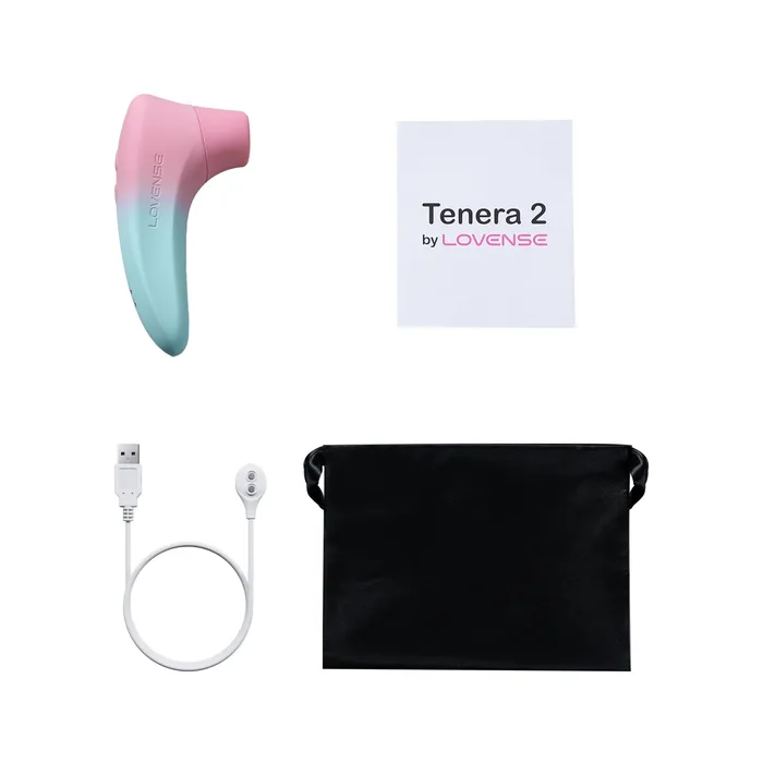 Lovense Vibrators Lovense Tenera 2 AppControlled Clitoral Air Stimulator PinkBlue