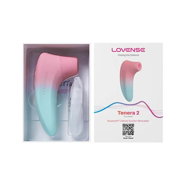 Lovense Vibrators Lovense Tenera 2 AppControlled Clitoral Air Stimulator PinkBlue
