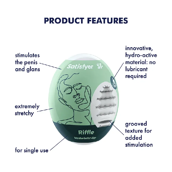 Male Sex Toys Satisfyer Satisfyer Riffle Masturbator Egg Green Male Sex Toys Satisfyer Satisfyer Riffle Masturbator Egg Green