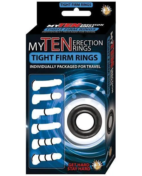 My Ten Erection Rings Tight Firm Rings Black Nasstoys Anal