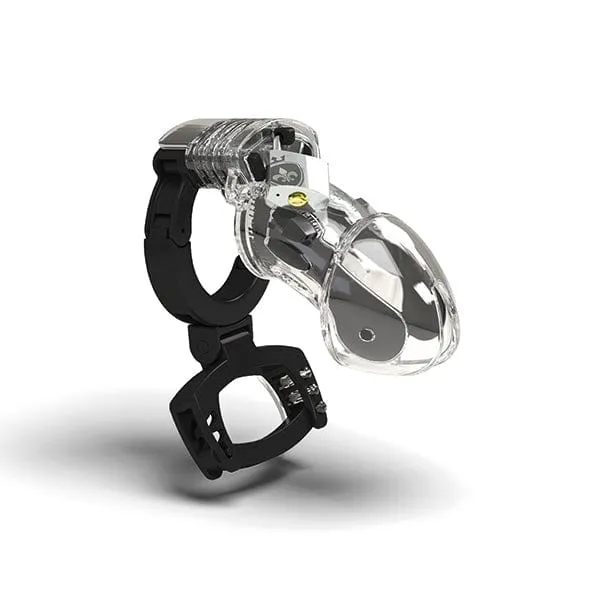 Mystim Pubic Enemy 3 Chastity Cock Cage Clear Mystim Male Sex Toys