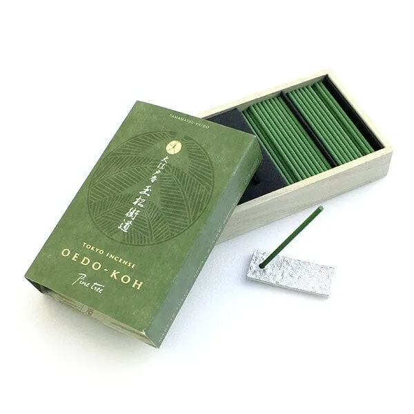 Nippon Kodo Male Sex Toys Nippon Kodo Tamamatsu Kaido Tokyo Incense Sticks Oedo Koh with Incense Stand Aromatherapy Pine Tree 60 Sticks