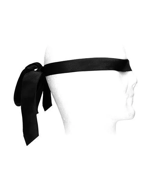Shots America LLC Shots Ouch Black White Satin Bondage Tie Black Anal