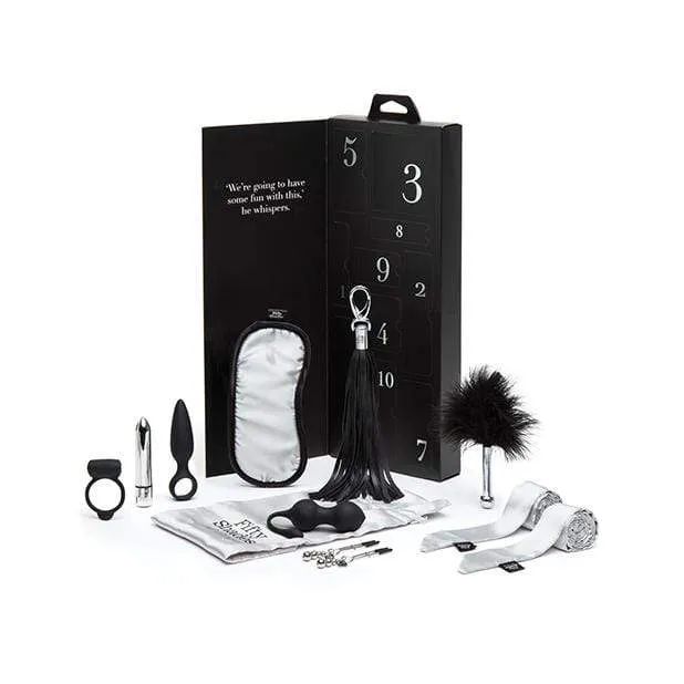Vibrators Fifty Shades of Grey Fifty Shades of Grey Fifty Shades Freed Pleasure Overload 10 Days of Play Couple Set Grey