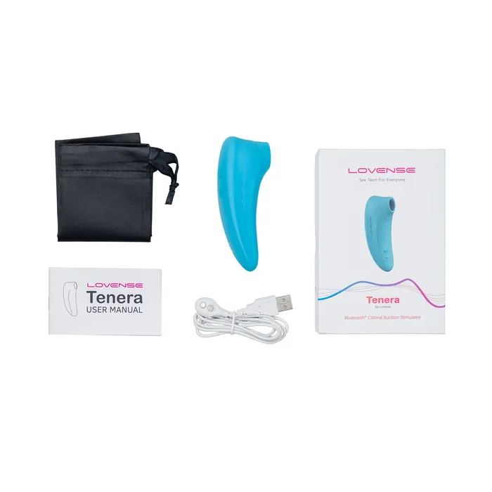 Vibrators Lovense Tenera AppControlled Clitoral Air Stimulator Vibrator Teal Lovense