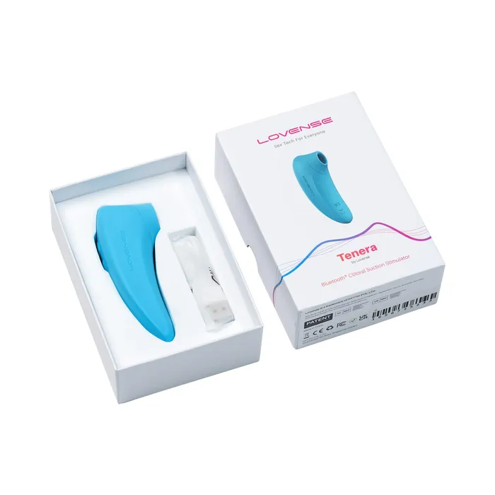 Vibrators Lovense Tenera AppControlled Clitoral Air Stimulator Vibrator Teal Lovense