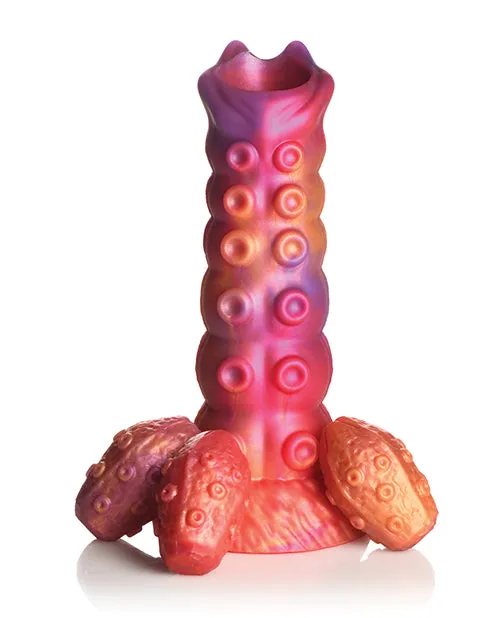 Xr LLC Dildos Creature Cocks Nymphoid Ovipositor Silicone Dildo wEggs Multi Color