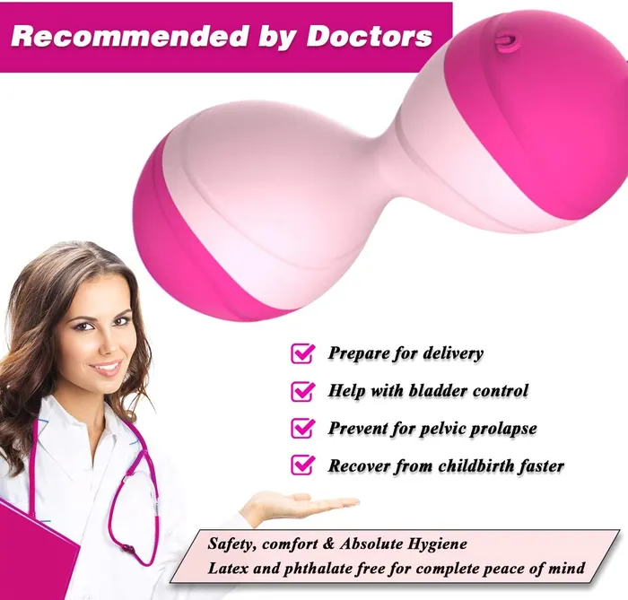 YOSPOSS Silicone Ben Wa Balls Kegel Kit Pelvic Floor Tightening Exerciser Female Sex Toys