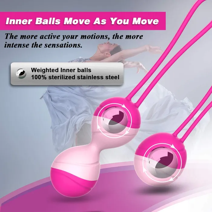 YOSPOSS Silicone Ben Wa Balls Kegel Kit Pelvic Floor Tightening Exerciser Female Sex Toys