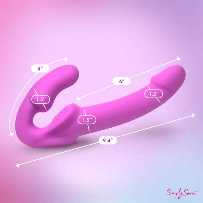 Candy Crush Purple Vibrating Strapless StrapOn w Remote Simply Sweet Female Sex Toys