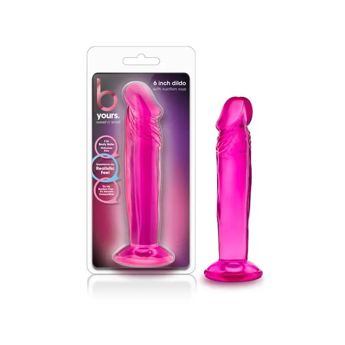Dildos Blush Blush B Yours Sweet n Small 6 in Dildo with Suction Cup Pink