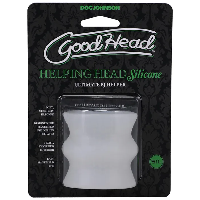GoodHead Helping Head Silicone Ultimate BJ Helper Frost Doc Johnson Male Sex Toys GoodHead Helping Head Silicone Ultimate BJ Helper Frost Doc Johnson Male Sex Toys