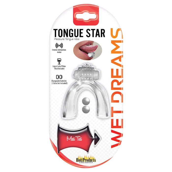 Hott Products Unlimited Anal Tongue Star Tongue Vibe Clear