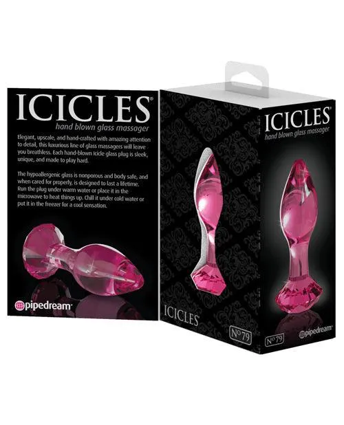 Icicles No 79 Hand Blown Glass Diamond Butt Plug Pipedream Products Anal