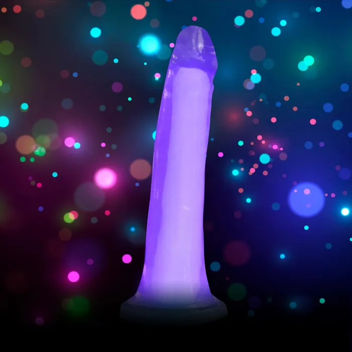 Lollicock 7 GlowintheDark Silicone Dildo Purple Lollicock Dildos