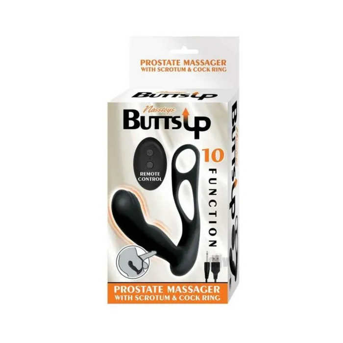 Male Sex Toys Nasstoys Butts Up Prostate Massager With Scrotum Cock Ring Black Male Sex Toys Nasstoys Butts Up Prostate Massager With Scrotum Cock Ring Black