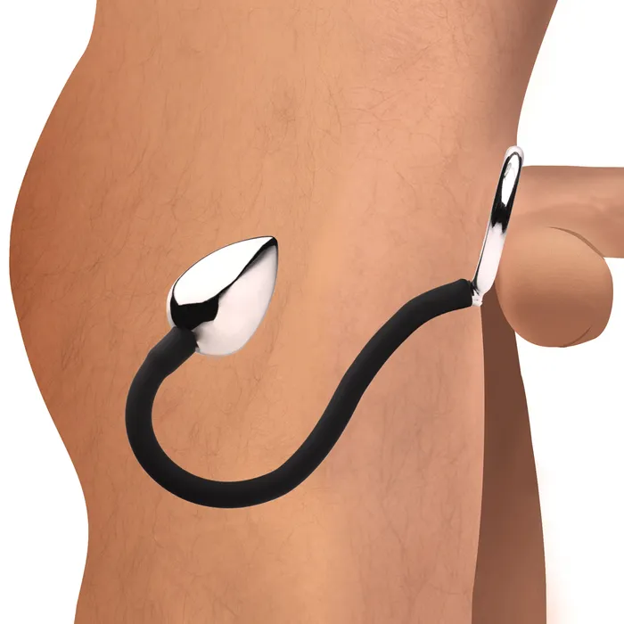 Master Series Male Sex Toys Tug Plug Cock Ball Ring with Anal Plug