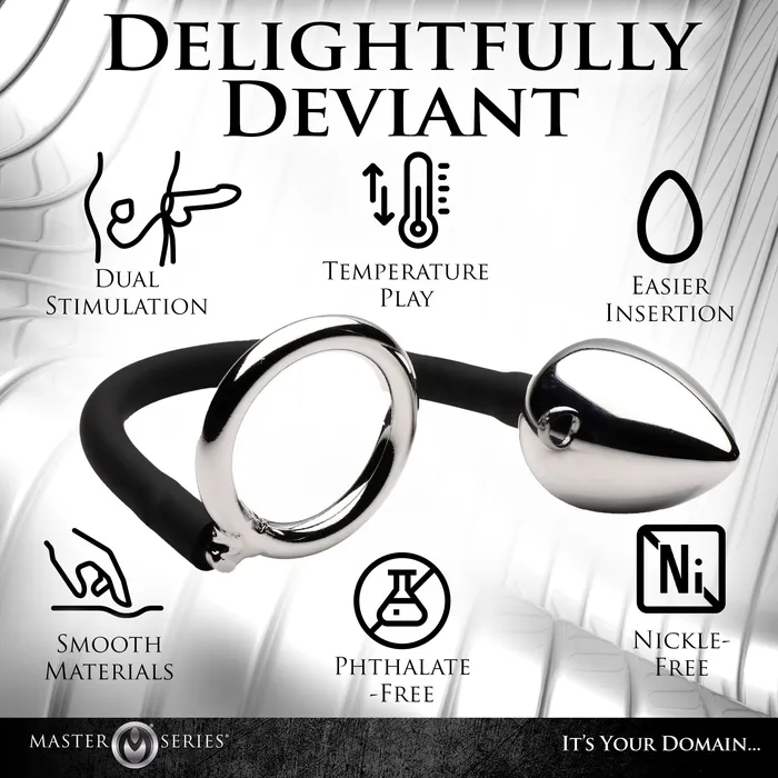 Master Series Male Sex Toys Tug Plug Cock Ball Ring with Anal Plug
