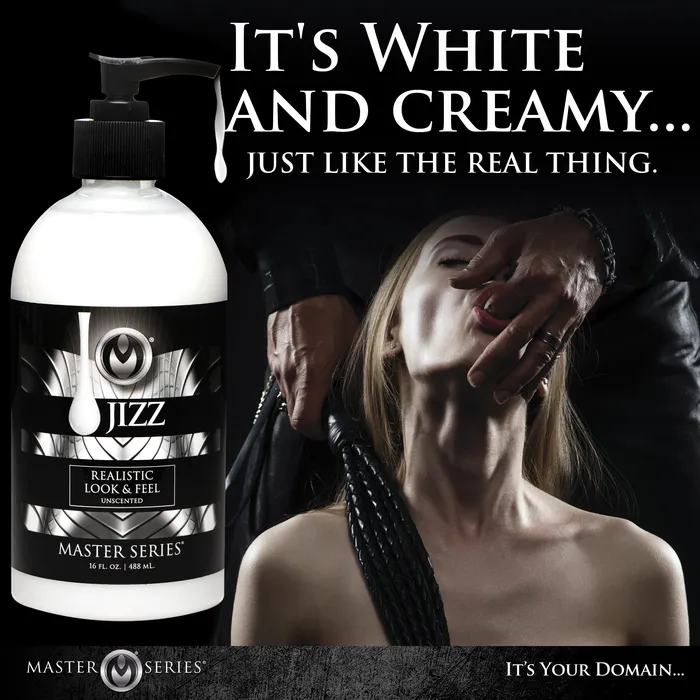 Master Series Vibrators Jizz Unscented WaterBased Lube 16oz