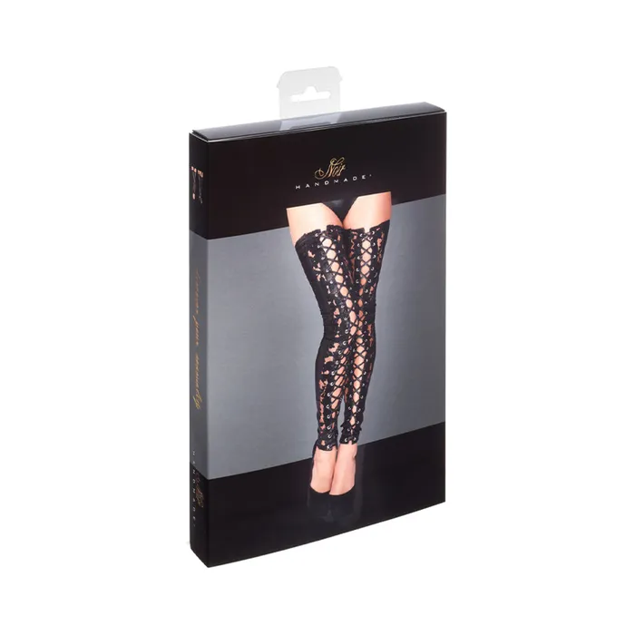 Noir Handmade Vibrators Noir Handmade Lace And Powerwetlook Stockings M