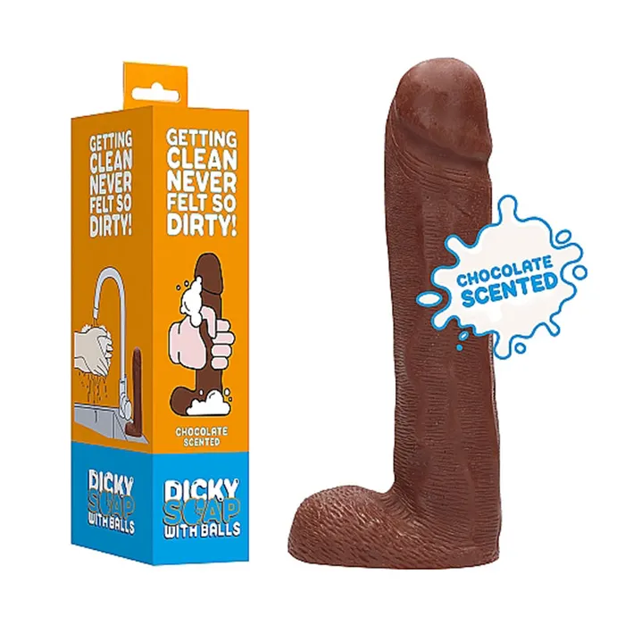 Shots SLine Chocolate Scented Dicky Soap With Balls Brown Shots America LLC Dildos
