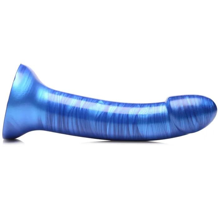 Simply Sweet Dildos 7 Metallic Silicone Dildo Blue
