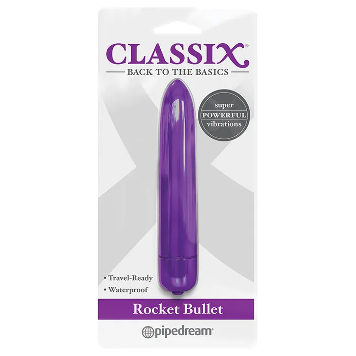 Vibrators Pipedream Classix Rocket Bullet Vibrator Purple Pipedream