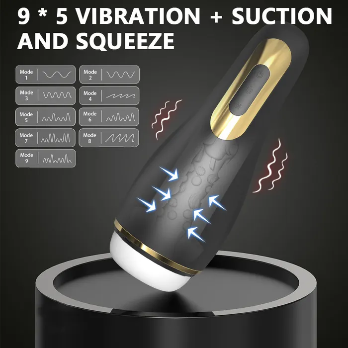 YoYoLemon Male Sex Toys YoYoLemon Male Masturbator with Vibrating Sucking and Squeeze Realistic Sex Toys for Men Pocket Pussy