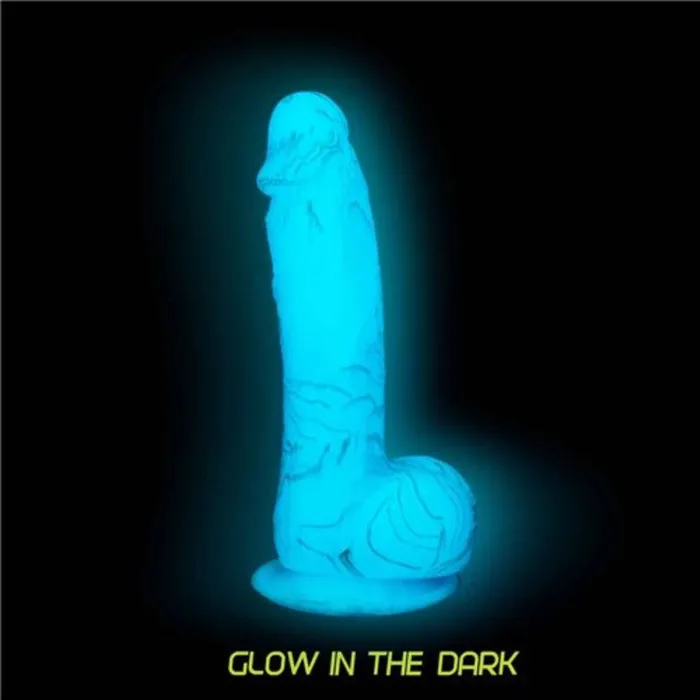 Addiction Luke Glow In The Dark Silicone Dildo Blue Swirl 75 Inch Addiction Dildos