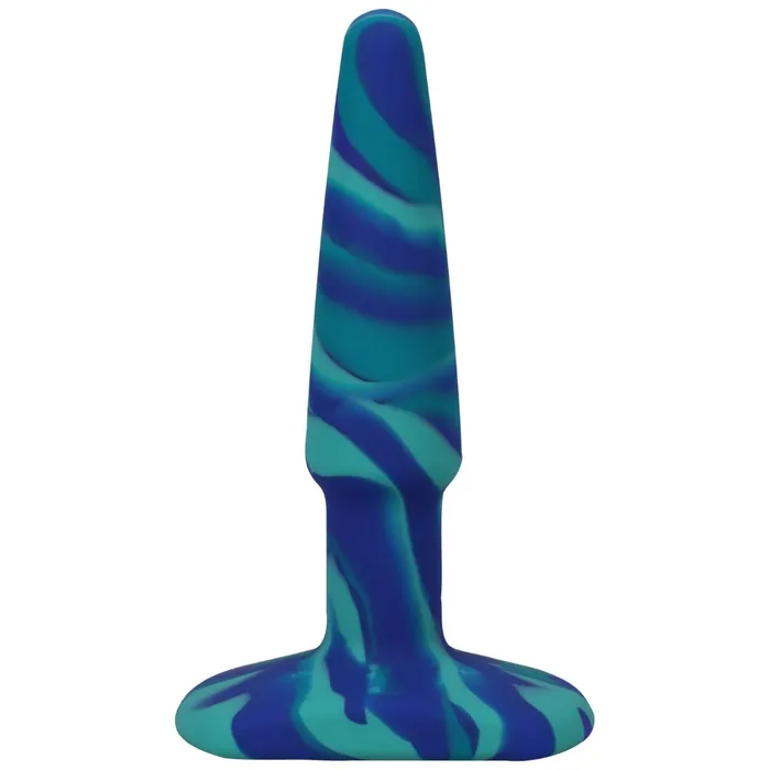 Anal APlay APlay Groovy Silicone Butt Plug Ocean 4 Inch