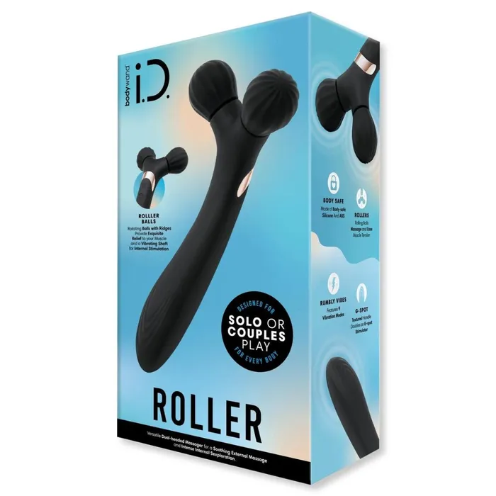 Anal Bodywand ID Roller All In One Vibrating Massager Black Bodywand