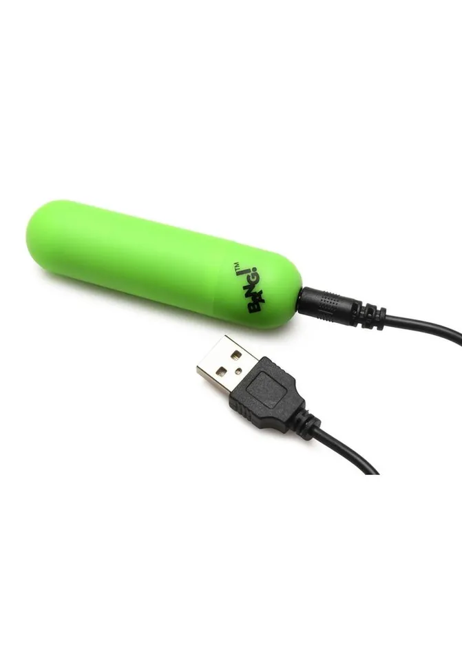 BANG Bang 28x Glow In The Dark Rechargeable Silicone Cock Ring with Remote Male Sex Toys